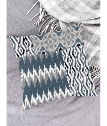 Houzzcode - Water Repellent Gray Polyester Pillow Covers 40x40x3 ( Pack of 1 )