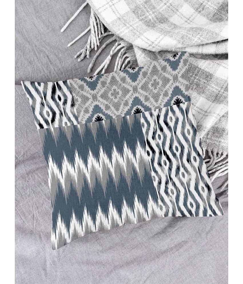 Houzzcode - Water Repellent Gray Polyester Pillow Covers 40x40x3 ( Pack of 1 )