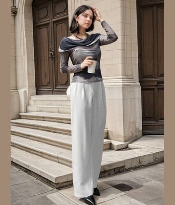 kotty Women Rayon Blend Korean Trousers ( White )
