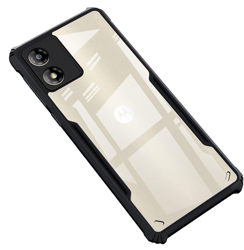 PLUGTECH Slim Shockproof Case | Matte Black Soft | Drop Protection | Precise Cutouts | Premium Mobile Cover for Moto E13