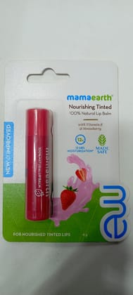 Mamaearth natural lip balm with vitamin E strawberry 4g