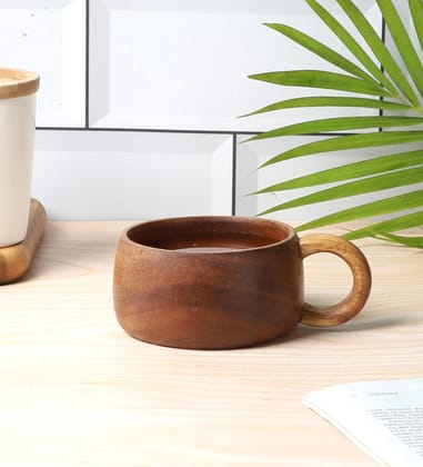 NATURALLYOURS WOODENWARES - Coffee Mug (Dia-9 X H-6 CM) NATURALLYOURS WOODENWARES - Coffee Mug (Dia-9 X H-6 CM)