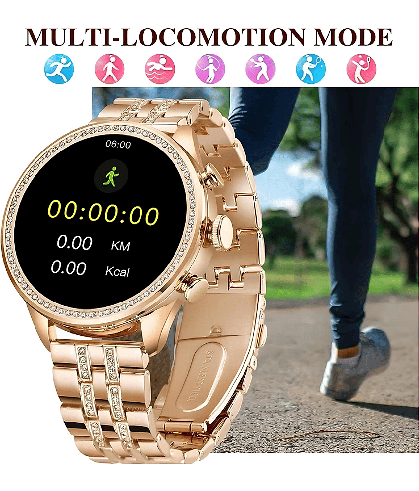 Premium Quality Gen9 Bluetooth Calling Touchscreen Wireless Charging with Fitness Health Sports Music Extra Pink Strap