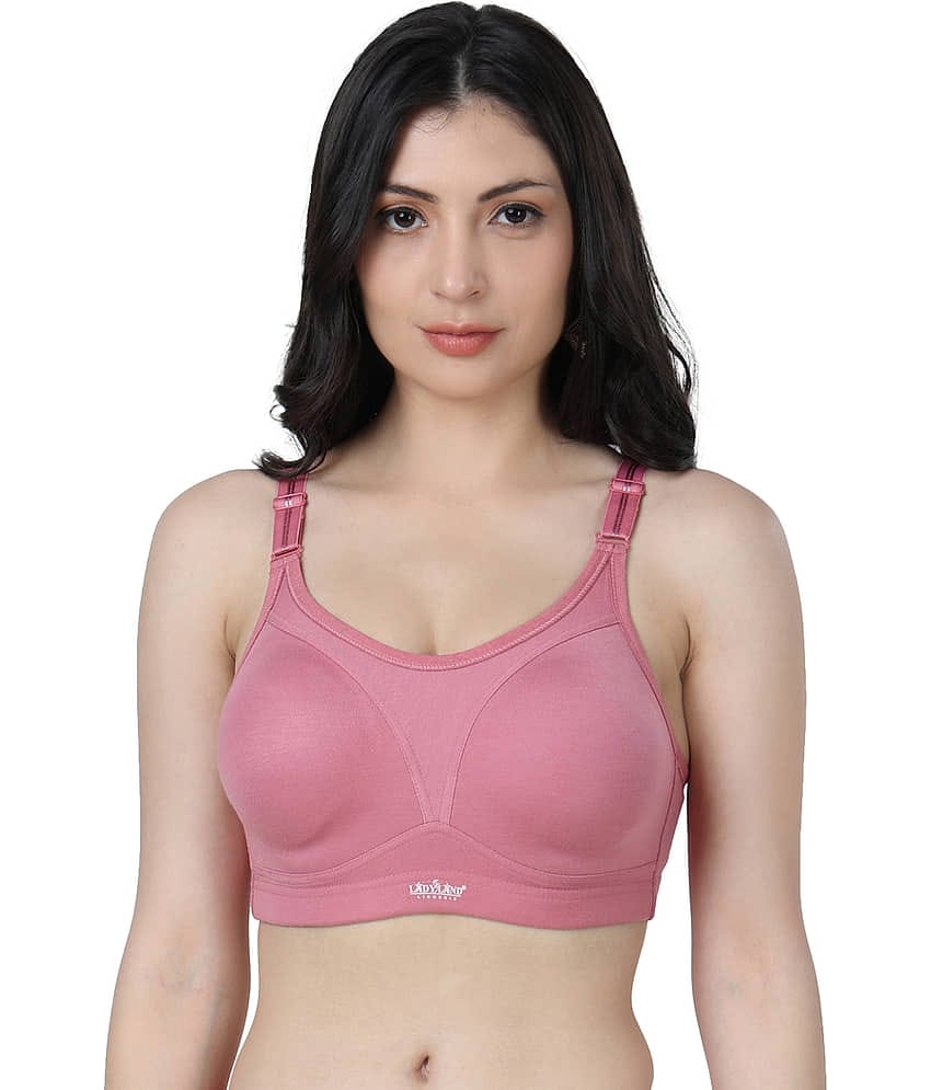 Ladyland Pack of 1 Cotton Blend Non Padded Everyday Bra For Women ( Peach )
