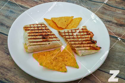 Schezwan pizza and cheese wrap