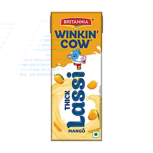 Britannia Winkin Cow Mango Lassi, 180 ml Tetra Pack