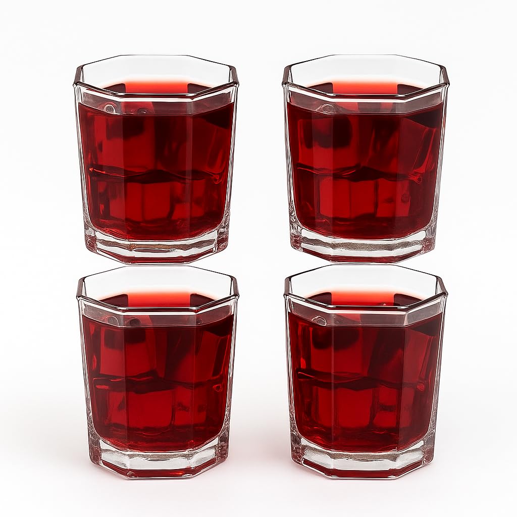 Hexa Whiskey Glass | 300 ML | Brandy Wine Glasses | Perfect Drinking for Bourbon, Whisky, Scotch, Cocktails, Vodka, Rum |