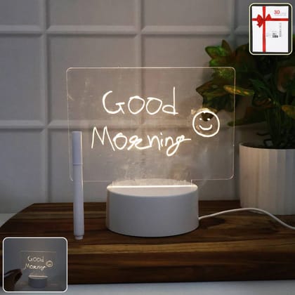 LED Acrylic Writing Message Board Night LampMarker Pen