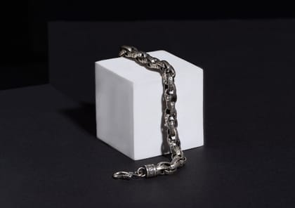 Cosmic Chant Oxidised Silver Bracelet