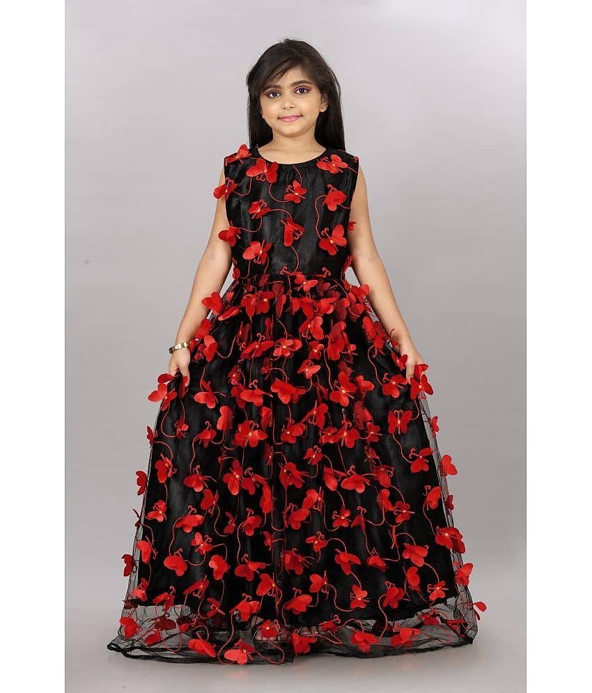 JULEE Net Gown For Girls ( Pack of 1 , Magenta )