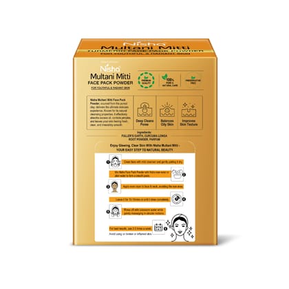 Nisha Multani Mitti Turmeric Face Pack Powder 100g, Fuller’s Earth Powder, Natural Oil Control, Acne & Tan Removal