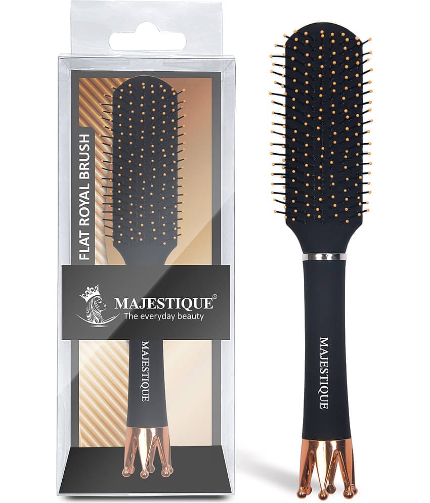 Majestique Crown Series Flat Hair Brush Wet & Dry Hair-Row Smoothing Detangling for Women and Men