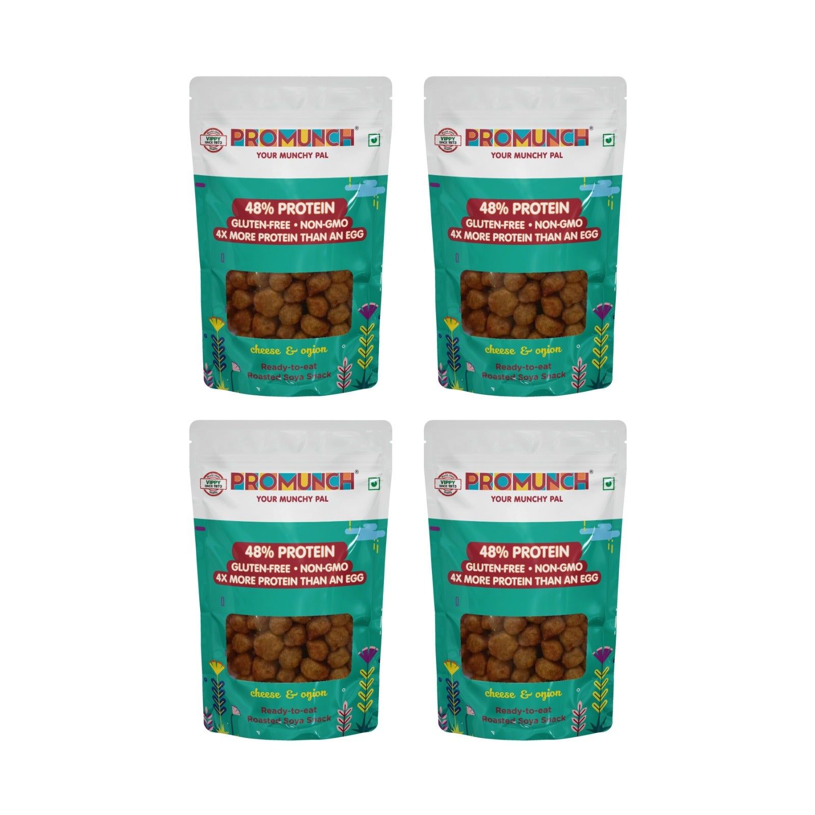 PROMUNCH Travel Combo Pack (Cheese & Onion) 30gm x 4