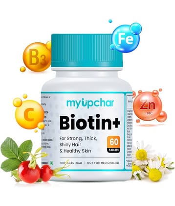 Sprowt Biotin+ - 60 Veg Tablets|For Strong Thick Hair & Glowing Skin|Improve The Energy Level