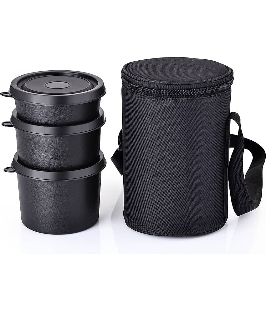 iview kitchenware Kids/College/Office Tiffin Stainless Steel Lunch Box 3 - Container ( Pack of 3 )