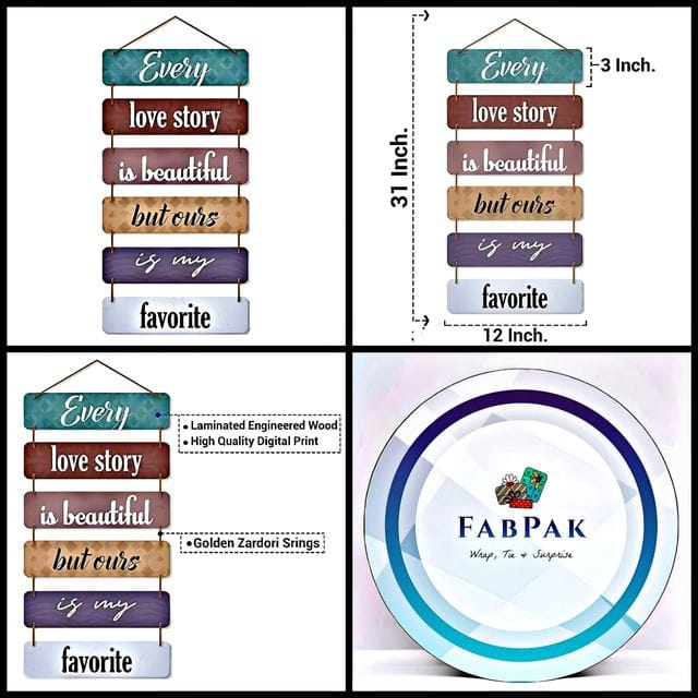 FABPAK Wall Hanging Decor Sign for Living Room