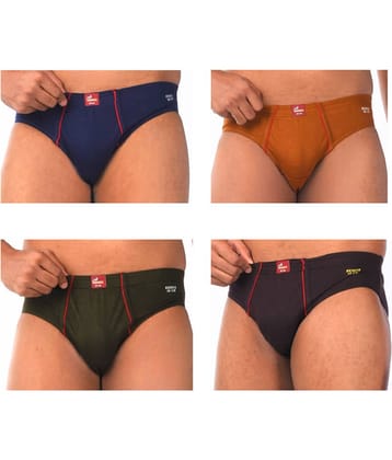 Renox Pack of 4 Cotton Blend Briefs For Men's ( Multicolor1 )