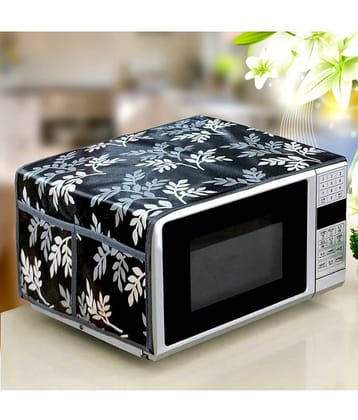 Single Polyester Black Microwave Oven Cover - 20-22L