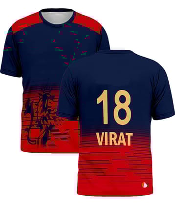 THE BLAZZE Sports India IPL Cricket Team T Shirt Jersey For MensFor Banglore RCB Virat 18