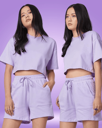 Lavender Crop Top-M