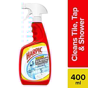 Harpic Bathroom Cleaner Multi Surface and Shower Cleaning Spray, 400 ml