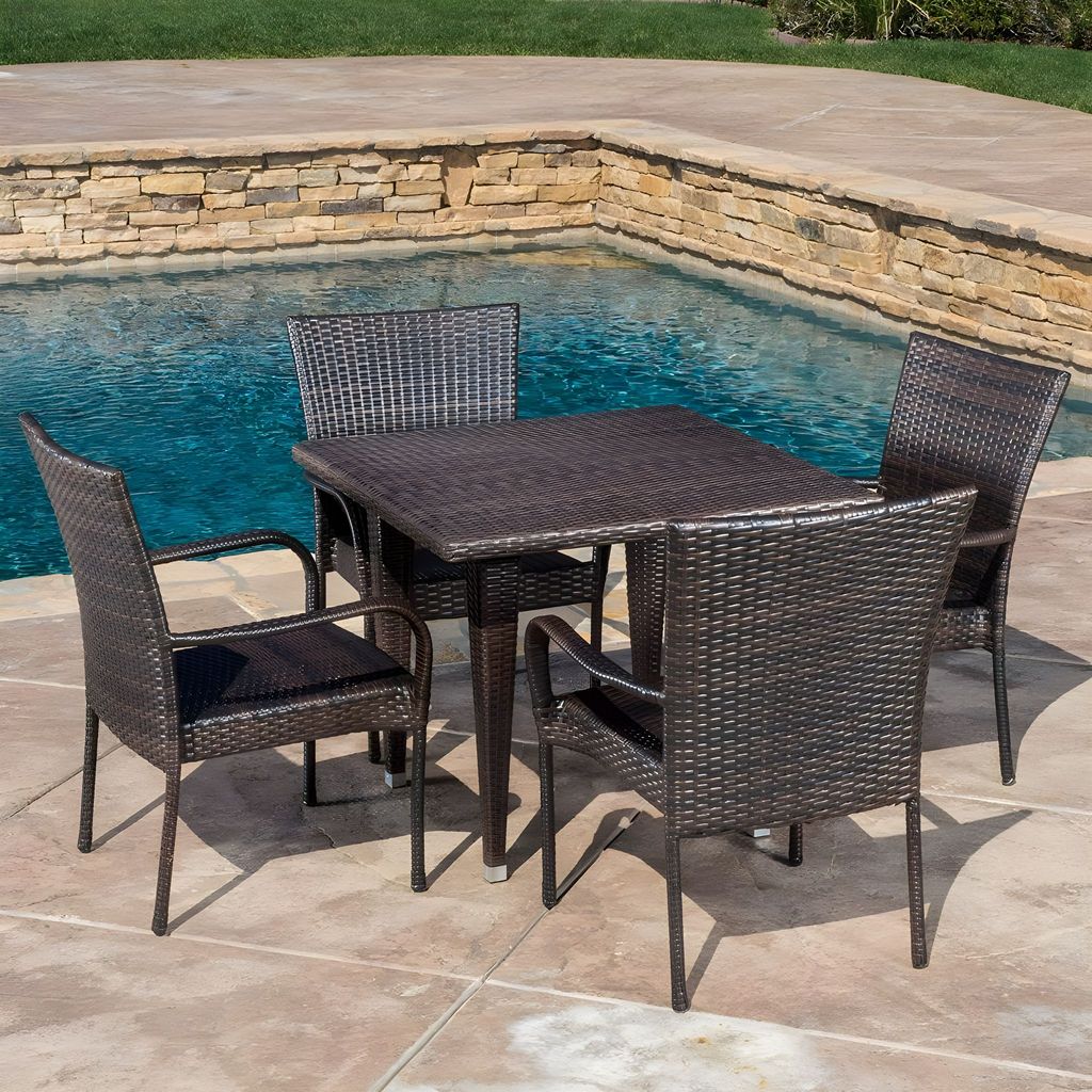Latest Home - - and - - Decor MJA FURNITURE Patio Outdoor Dining Table Set 4 Seater, Rattan Wick Latest Home - - and - - Decor MJA FURNITURE Patio Outdoor Dining Table Set 4 Seater, Rattan Wick