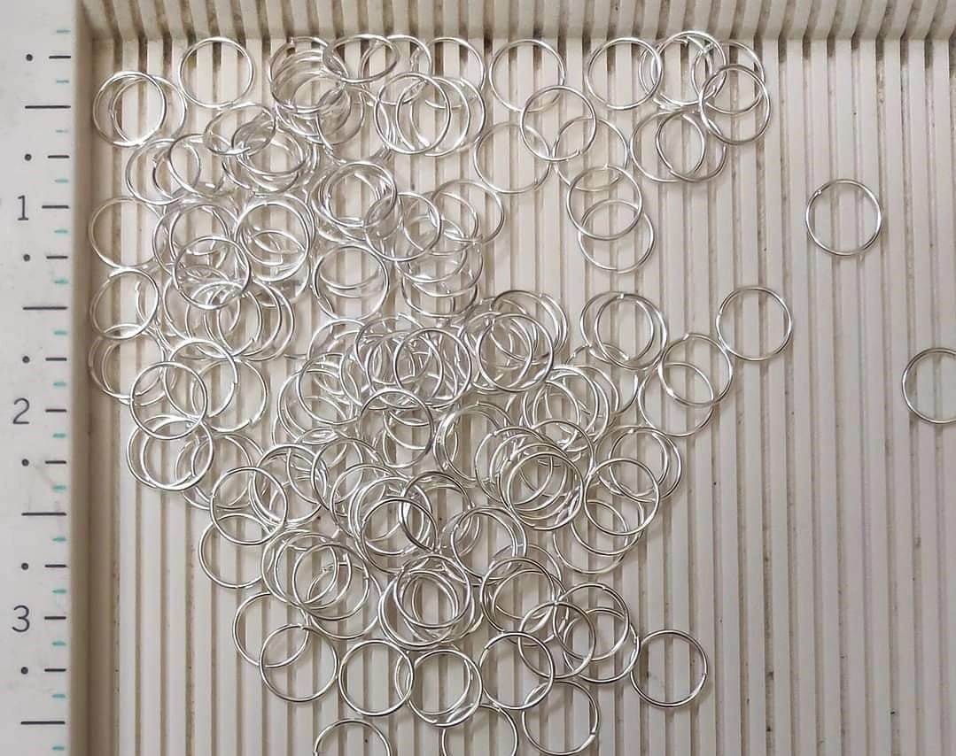 Brand Zero Pack of 10 Gms  10 mm Silver Jump Rings