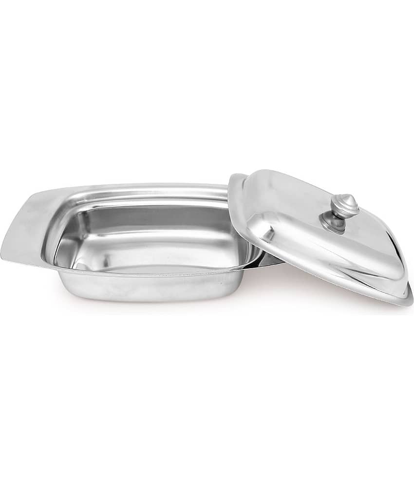 Dynore - Butter Dish Silver Serving Bowl ( Set of 1 )