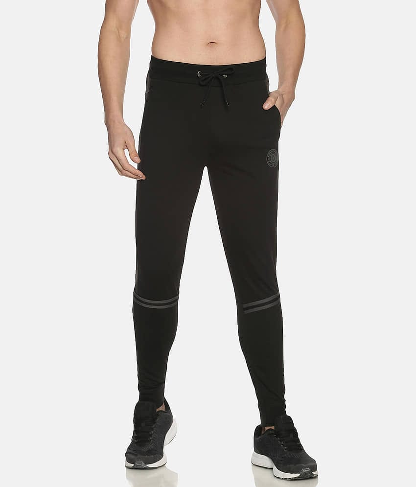 Dollar Black Cotton Solid Joggers Single