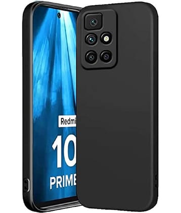 Case Vault Covers - Blue Silicon Plain Cases Compatible For redmi 10 prime ( Pack of 1 )