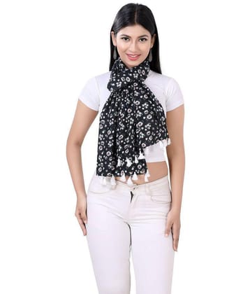 JVNINE - Black Viscose Women's Stole ( Pack of 1 )