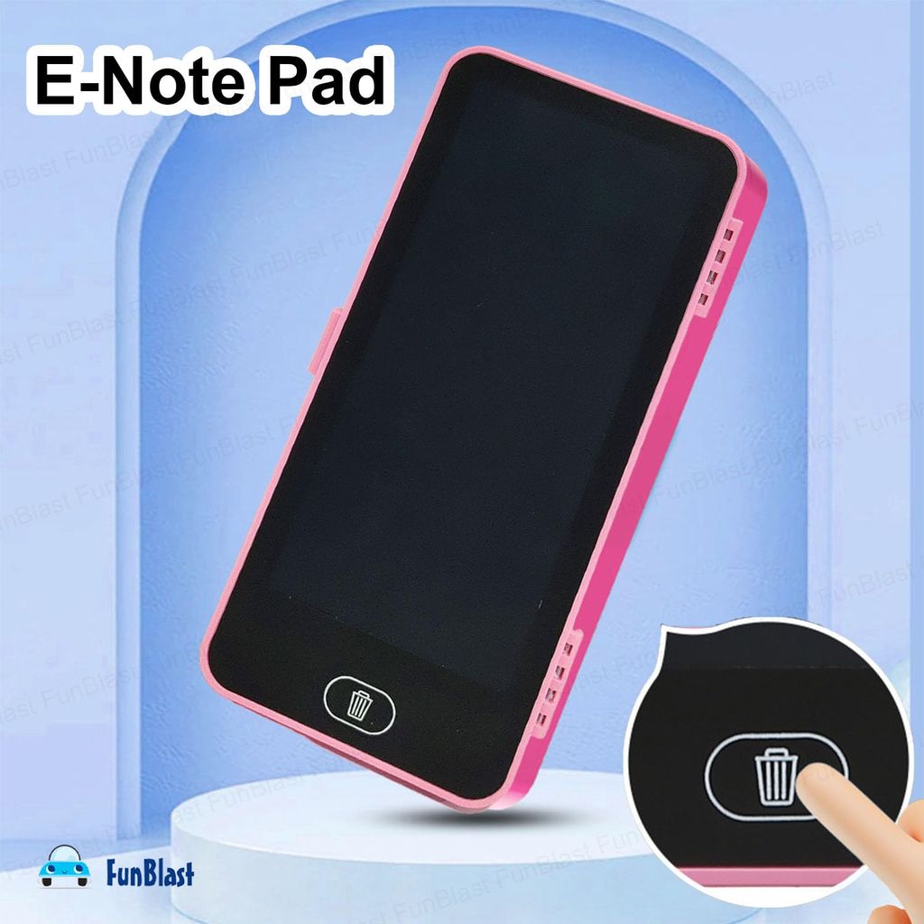 Writing Tablet Pencil Case for Kids – 2 in 1 LCD Digital Slate for Kids, E-Note Pad, Pencil Box for Kid, Doodle Writing Board for School Going Kid, Educational Toys (Pink)
