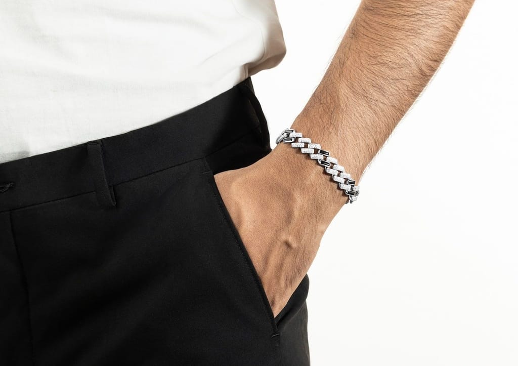 Black Iced Cuban Link Bracelet