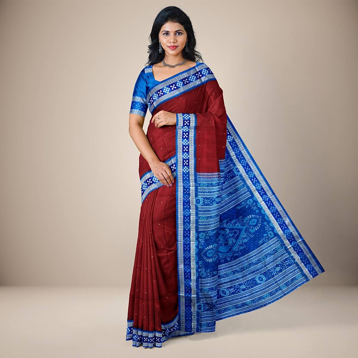 Mini Buti Pasapali Border Bomkai Silk Saree
