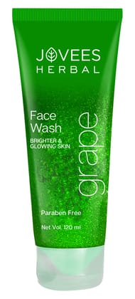 Jovees Herbal Grape Face Wash With Grape Seed & Orange Peel Extracts | For Brighter & Glowing Skin | Reduces Uneven Skin Tone & Fine Lines | For All Skin Types |120 ML Jovees Herbal Grape Face Wash With Grape Seed & Orange Peel Extracts | For Brighter & 