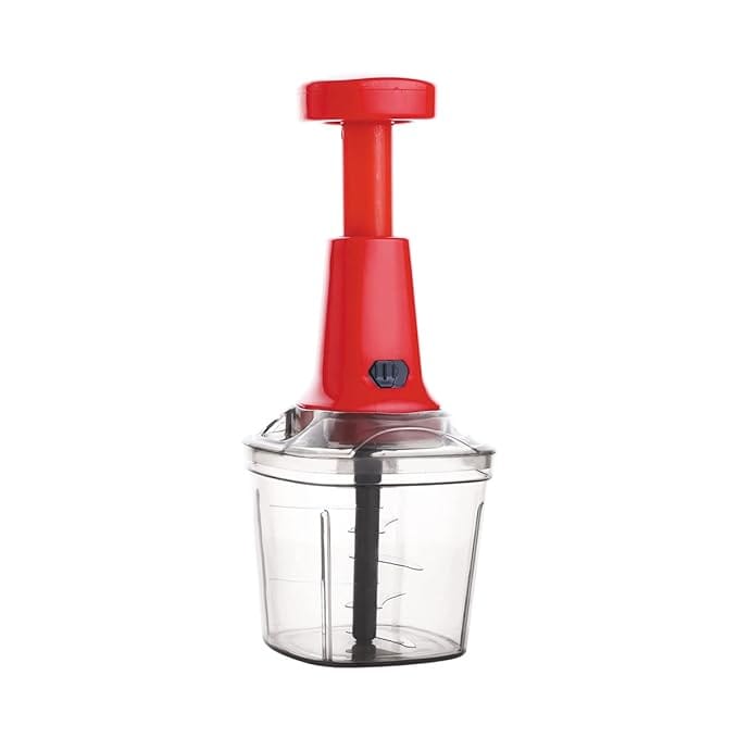 Signoraware Multipurpose Manual Vegetable, Dry Fruit and Onion Handy Quick Chopper Machine  with 6 Stainless Steel Blades (1000 Ml) Set Of 1 (Multi Color)