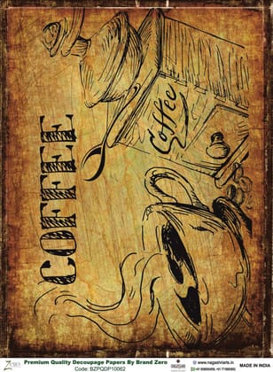 Brand Zero Premium Quality Decoupage Paper Pack of Two - Design Code: BZPQDP10062