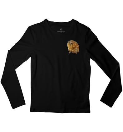 Bitcoin Meltdown Full Sleeve T-shirt - Left Chest Print-38 - S / Black