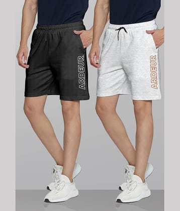 Ardeur Multi Cotton Blend Men's Shorts ( Pack of 2 )