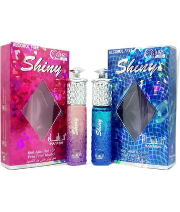 MANASIK SHINY BLUE & SHINY PINK  Concentrated   Attar Roll On 6ml .  ( COMBO SET )