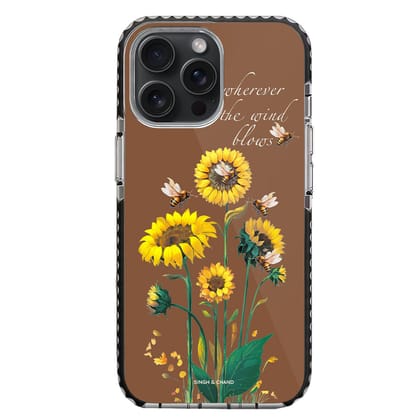 Sunflower and bees iPhone 15 Pro Max Stride Phone Case-Stride
