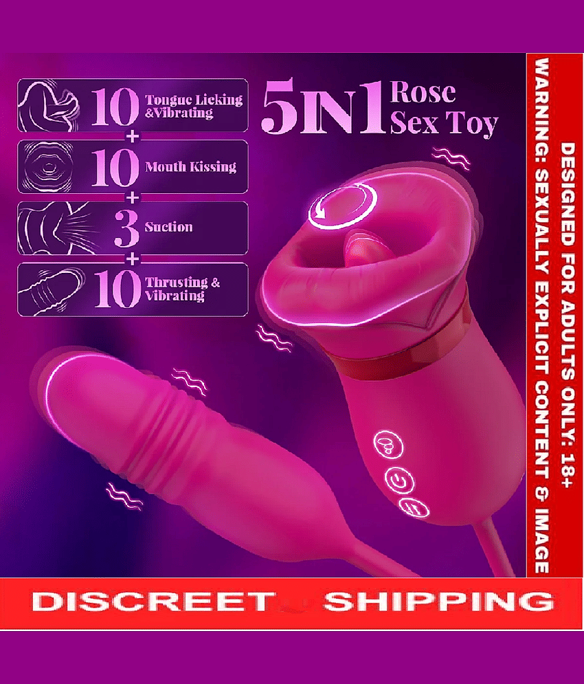 Rose Toy Vibrator for Women, Clitoral Tongue Licking Toy Mini Small Sexy Toy Vibrators-Crazynyt