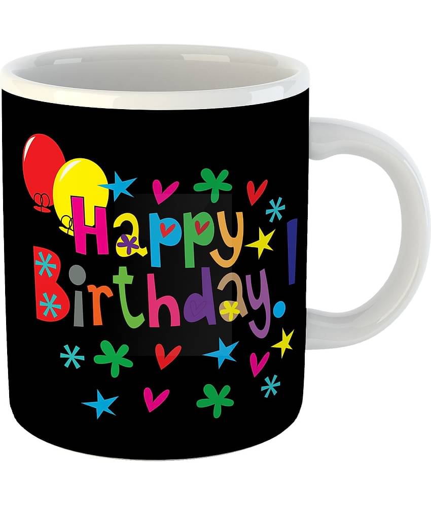 Keviv - Multi Color Ceramic Coffee Mug ( Pack of 1 )