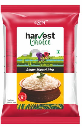 Harvest Choice Steam Masuri Rice – 5kg | Premium, Fluffy & Aromatic | Non-Sticky & Hygienically Packed Harvest Choice Steam Masuri Rice – 5kg | Premium, Fluffy & Aromatic | Non-Sticky & Hygienically Packed