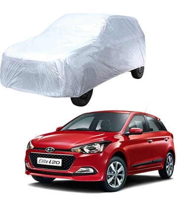 Autoretail Silver Color Car Cover Without Mirror Pocket Polyster For Hyundai Elite I20