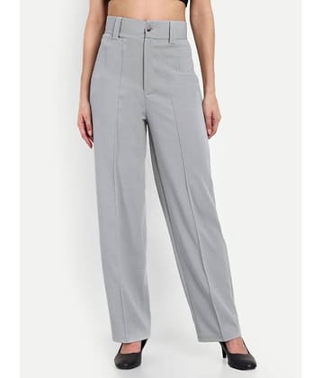 Glito - Grey Polyester Straight Women's Casual Pants ( Pack of 1 )