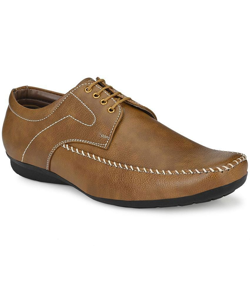 John Karsun Tan Mens Derby Formal Shoes - None