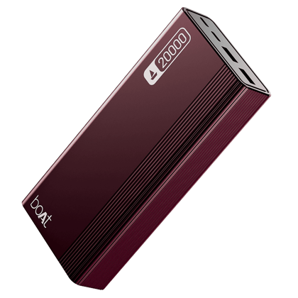 Energyshroom PB401 | Powerbank with 20000mAh Lithium Polymer Battery, Multiple Ports for Simultaneous Charging Energyshroom PB401 | Powerbank with 20000mAh Lithium Polymer Battery, Multiple Ports for Simultaneous Charging - Wine Red