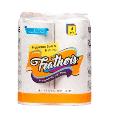 Feathers Multipurpose Wipes Premium Kitchen Towel - 3Ply