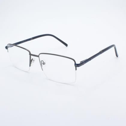 Lensoz Elite X Luxe Half Rim Rectangle - Medium - Gunmetal & Master Blue